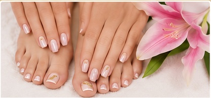 Manicure and pedicure professional nail service