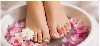 Professional pedicure spa treatment